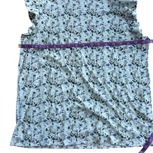 Nation LTD Paulette Ruffle Tank White Blue Size Large - Picture 6 of 8